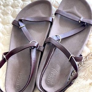 Gucci men’s leather sandals sizes 11